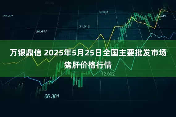 万银鼎信 2025年5月25日全国主要批发市场猪肝价格行情